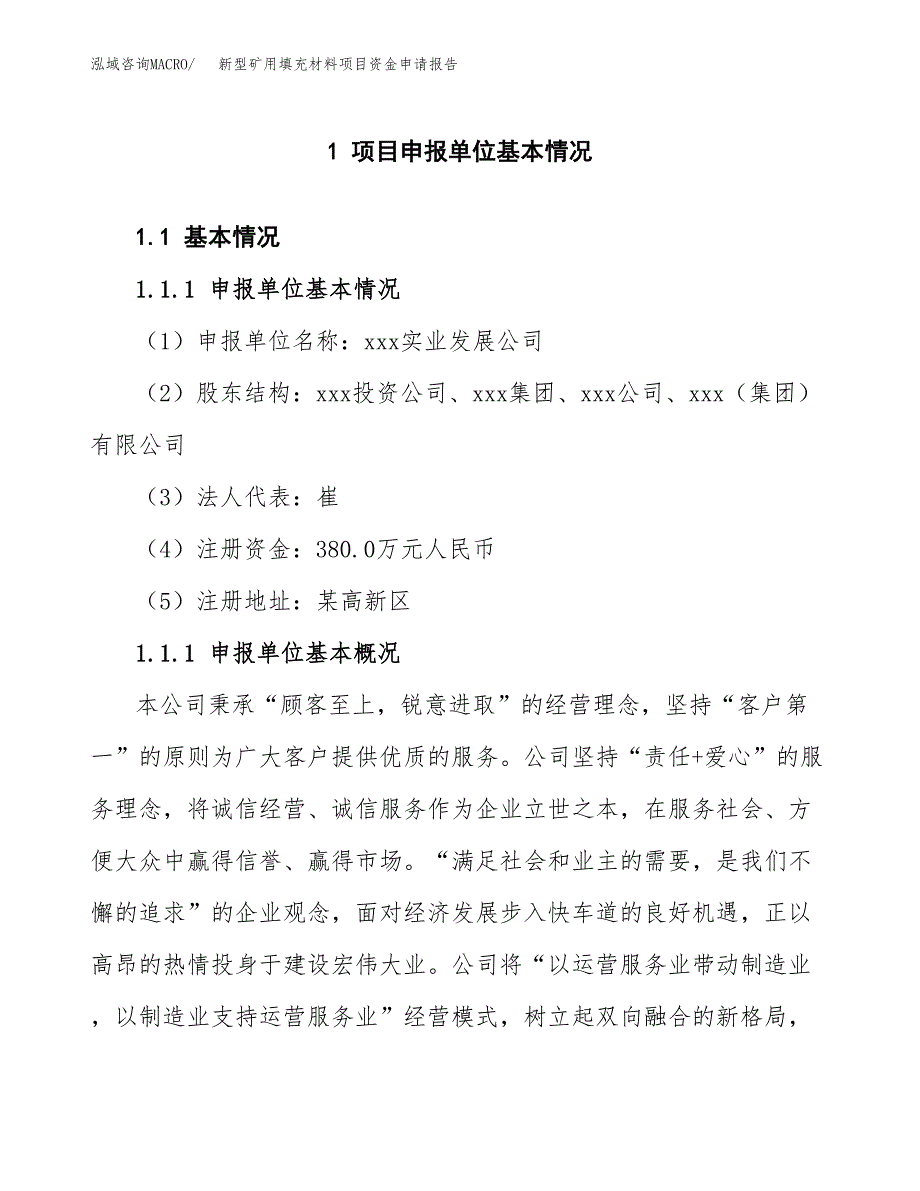 新型矿用填充材料项目资金申请报告.docx_第3页