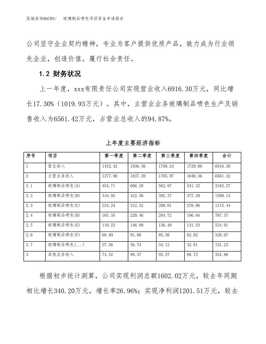 玻璃制品喷色项目资金申请报告.docx_第5页