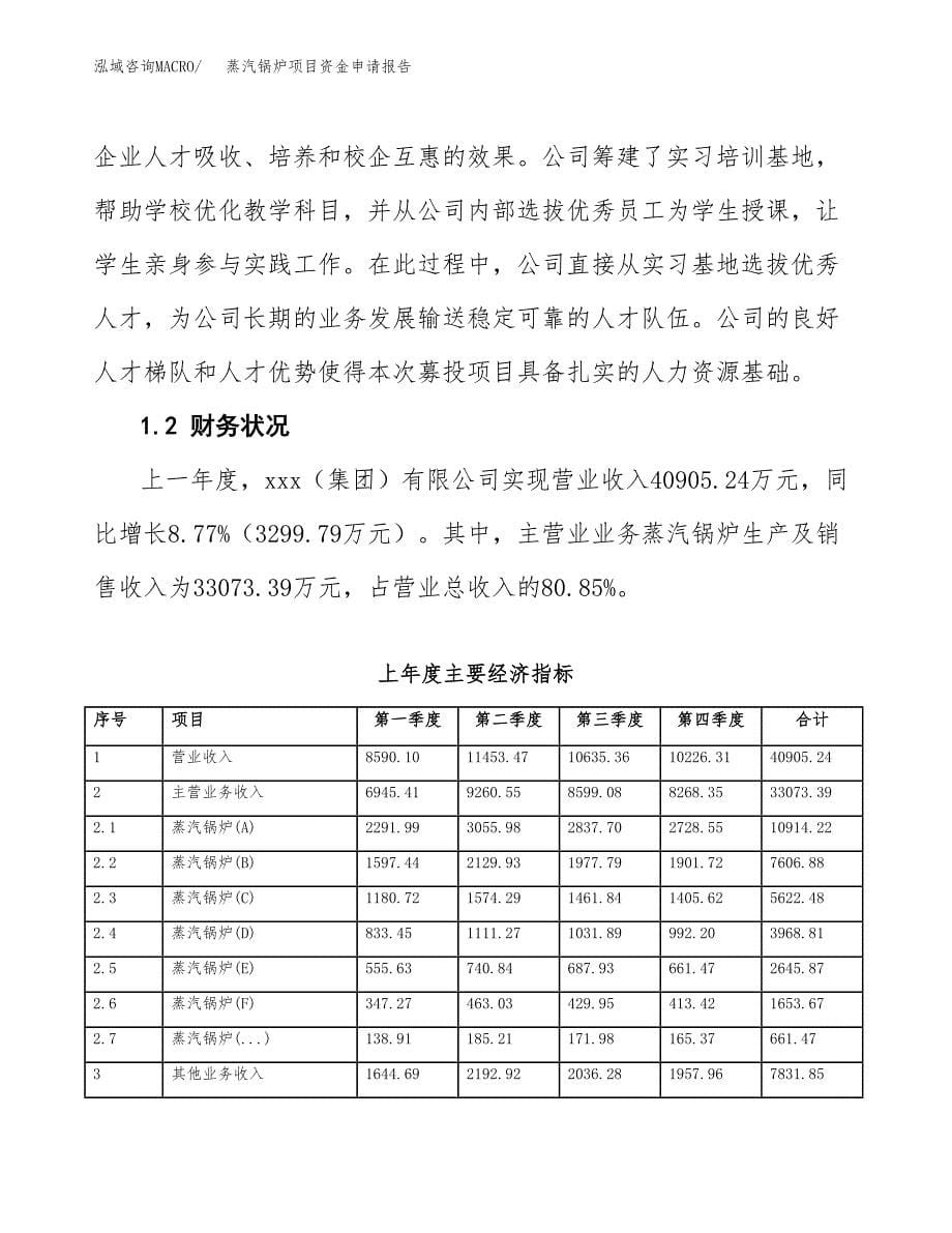 蒸汽锅炉项目资金申请报告.docx_第5页