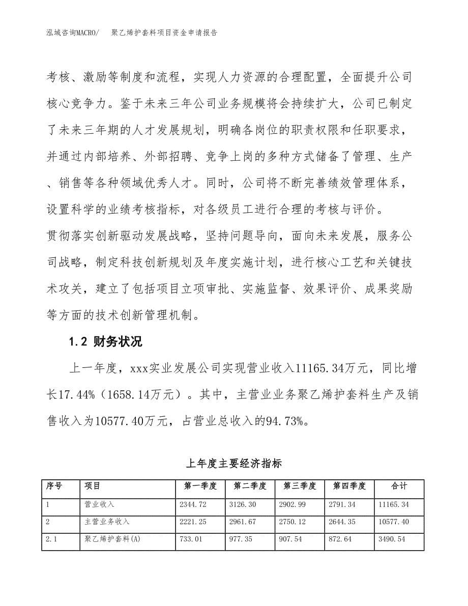 聚乙烯护套料项目资金申请报告.docx_第5页