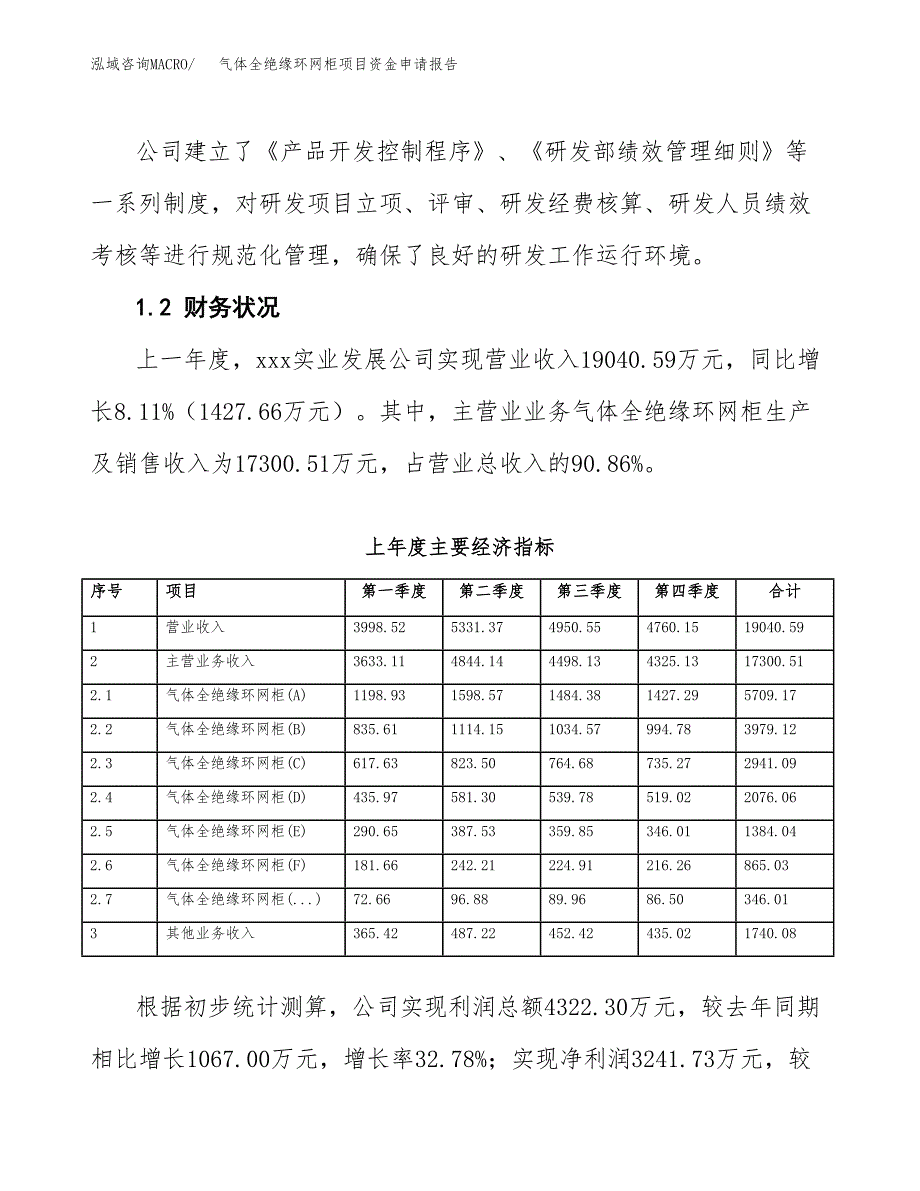 气体全绝缘环网柜项目资金申请报告.docx_第4页