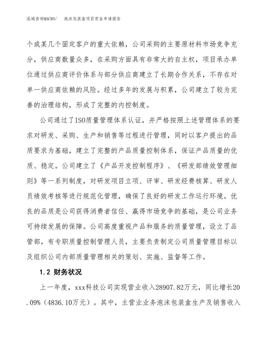 泡沫包装盒项目资金申请报告.docx_第5页