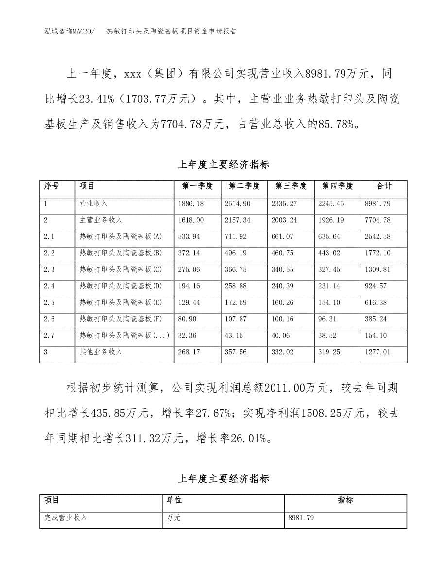 热敏打印头及陶瓷基板项目资金申请报告.docx_第5页