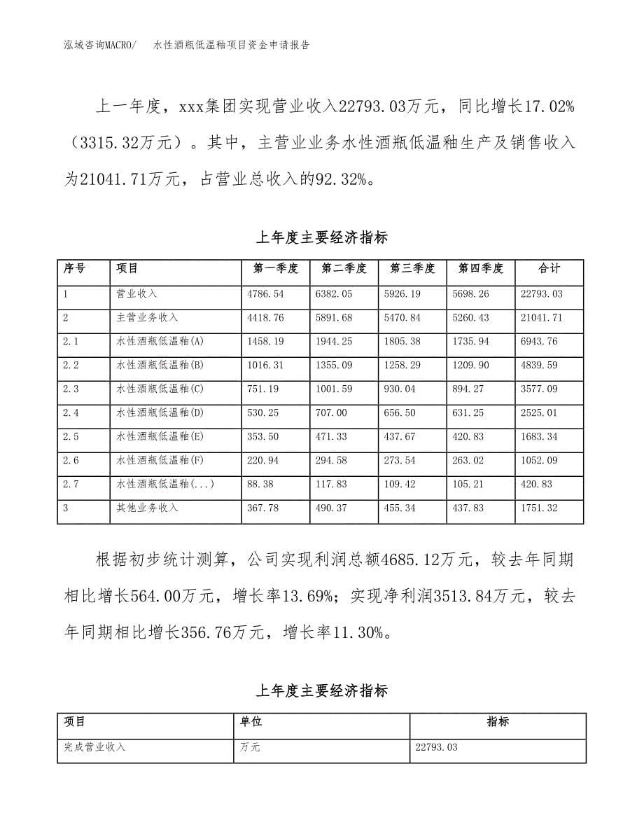 水性酒瓶低温釉项目资金申请报告.docx_第5页