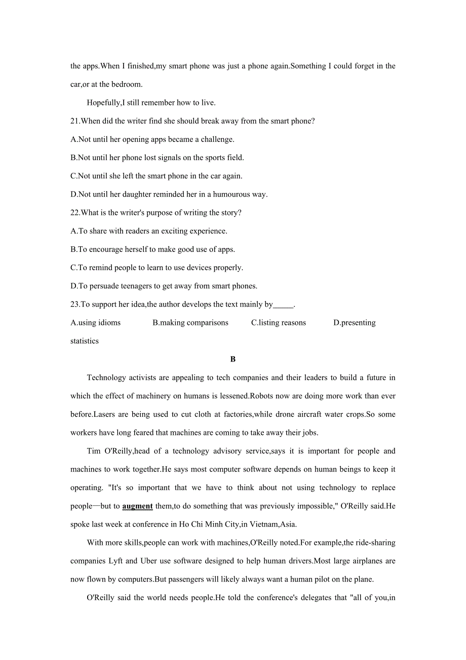 浙江省金丽衢十二校高三5月联考英语试题Word版含答案.doc_第4页