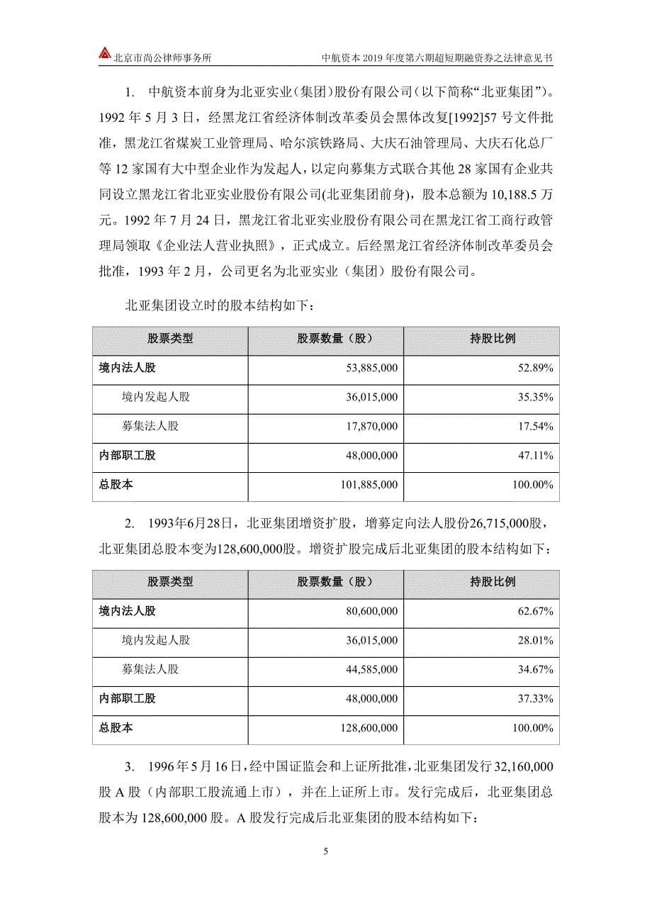 中航资本控股股份有限公司2019第六期超短期融资券之法律意见书_第5页