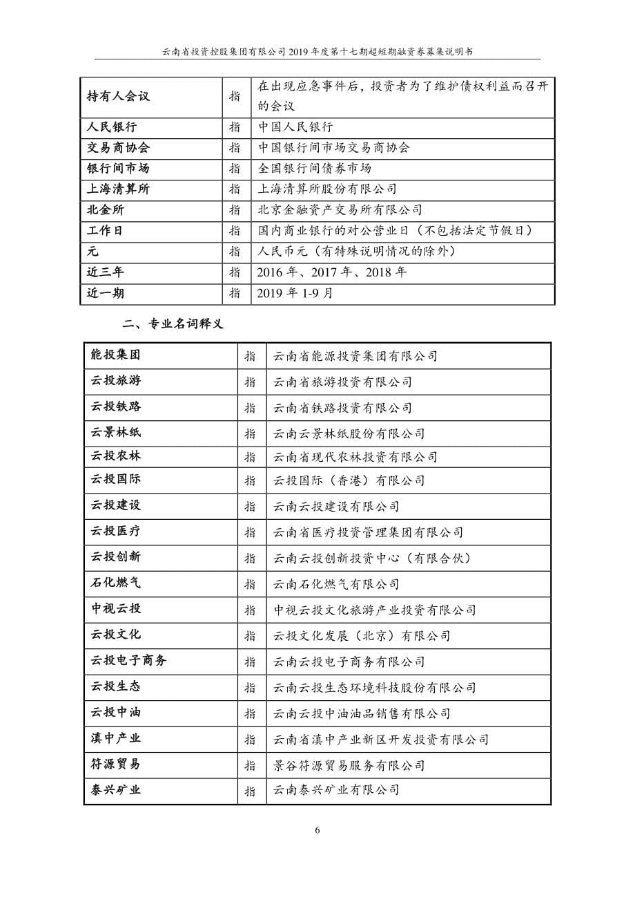 云南省投资控股集团有限公司2019第十七期超短期融资券募集说明书_第5页