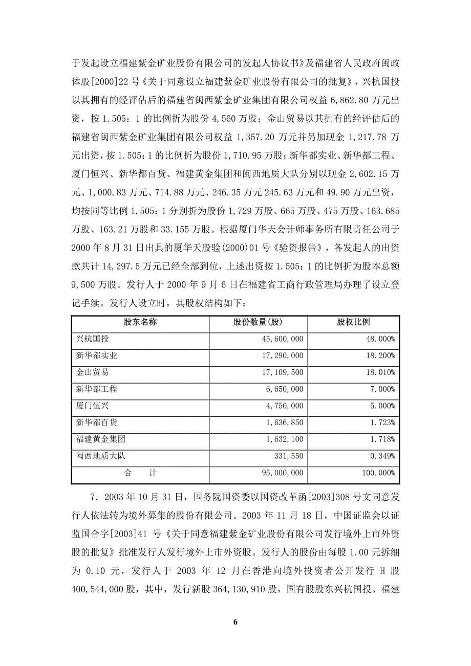 紫金矿业集团股份有限公司2019第三期中期票据法律意见书_第5页