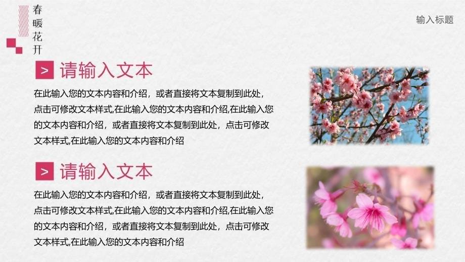 三月你好 春暖花开 遇见好时光PPT模板_第5页