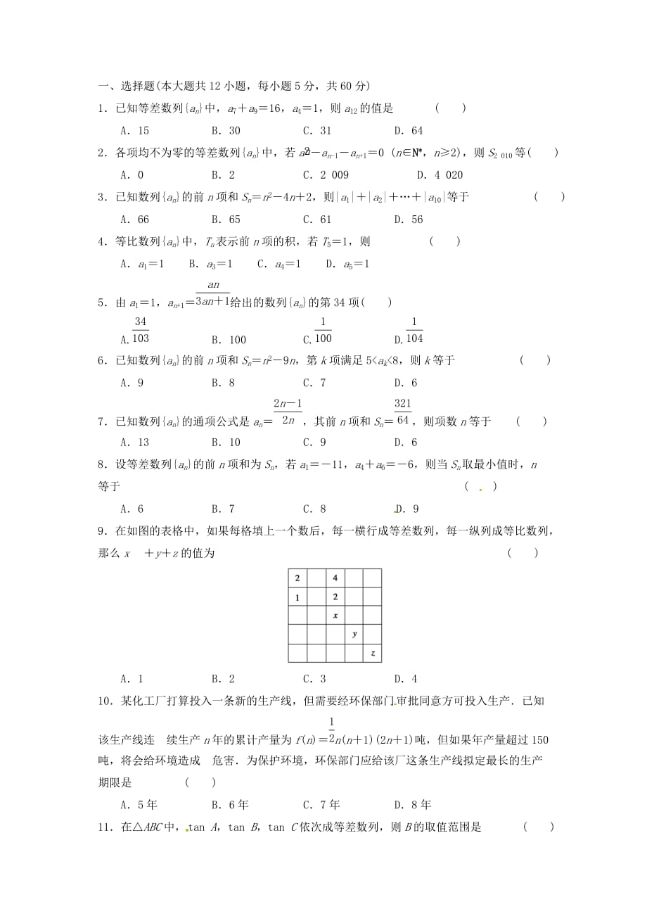 河北省高二数学下学期周考试题 文（3.6）.doc_第1页
