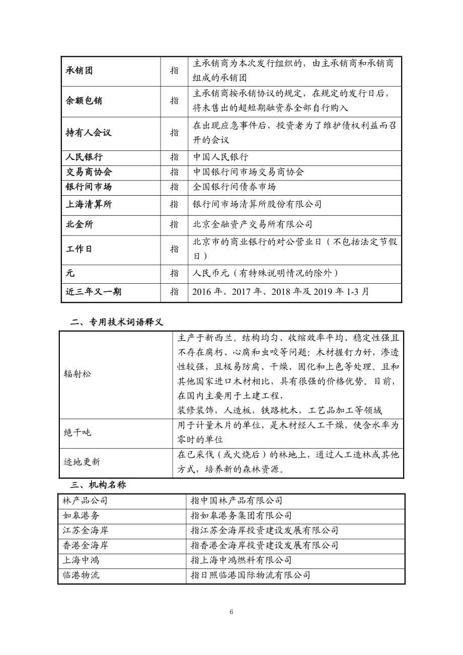 中国林业集团有限公司2019第四期超短期融资券募集说明书_第5页