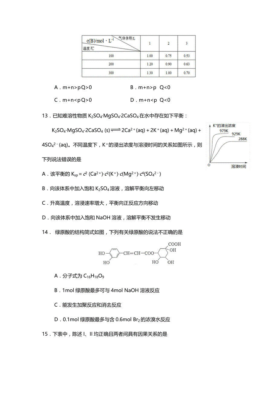 湖北省武汉市江夏实验高级中学高二下学期期中考试化学试题 Word缺答案.doc_第4页