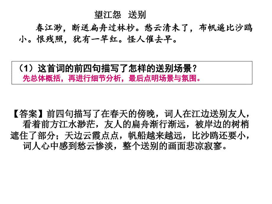 2015高考诗歌鉴赏分类之送别诗鉴赏(公开课)汇编_第3页