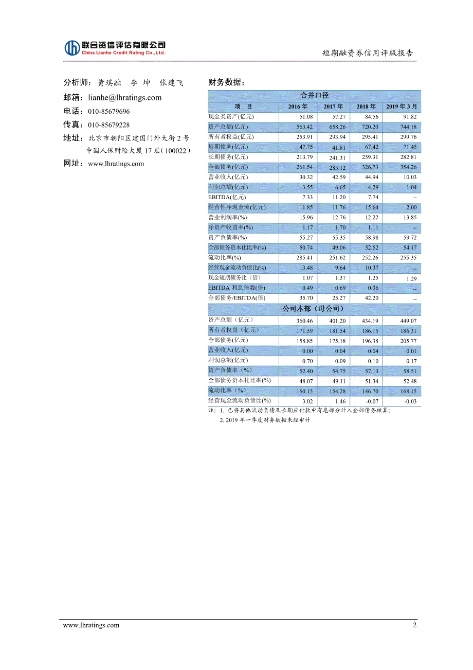 株洲市城市建设发展集团有限公司2019第二期短期融资券信用评级报告_第2页