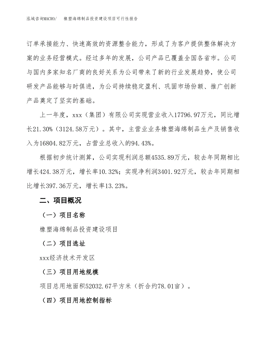 关于橡塑海绵制品投资建设项目可行性报告（立项申请）.docx_第3页