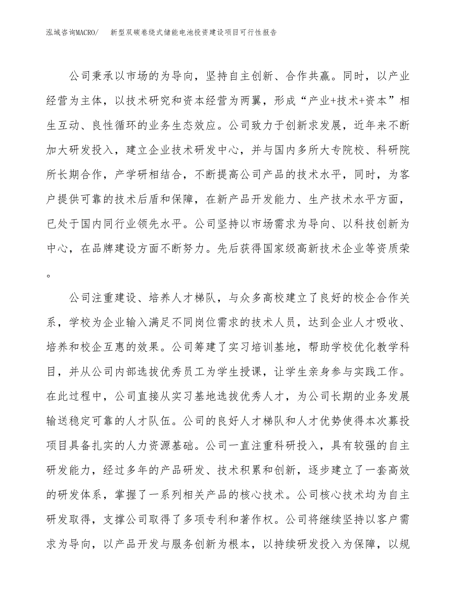 关于新型双碳卷绕式储能电池投资建设项目可行性报告（立项申请）.docx_第2页