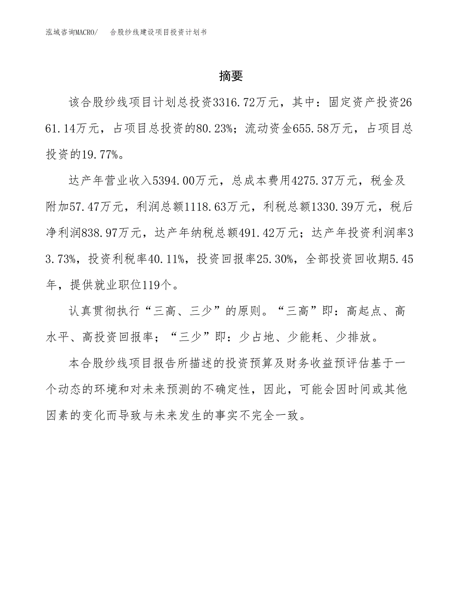 合股纱线建设项目投资计划书(汇报材料).docx_第2页