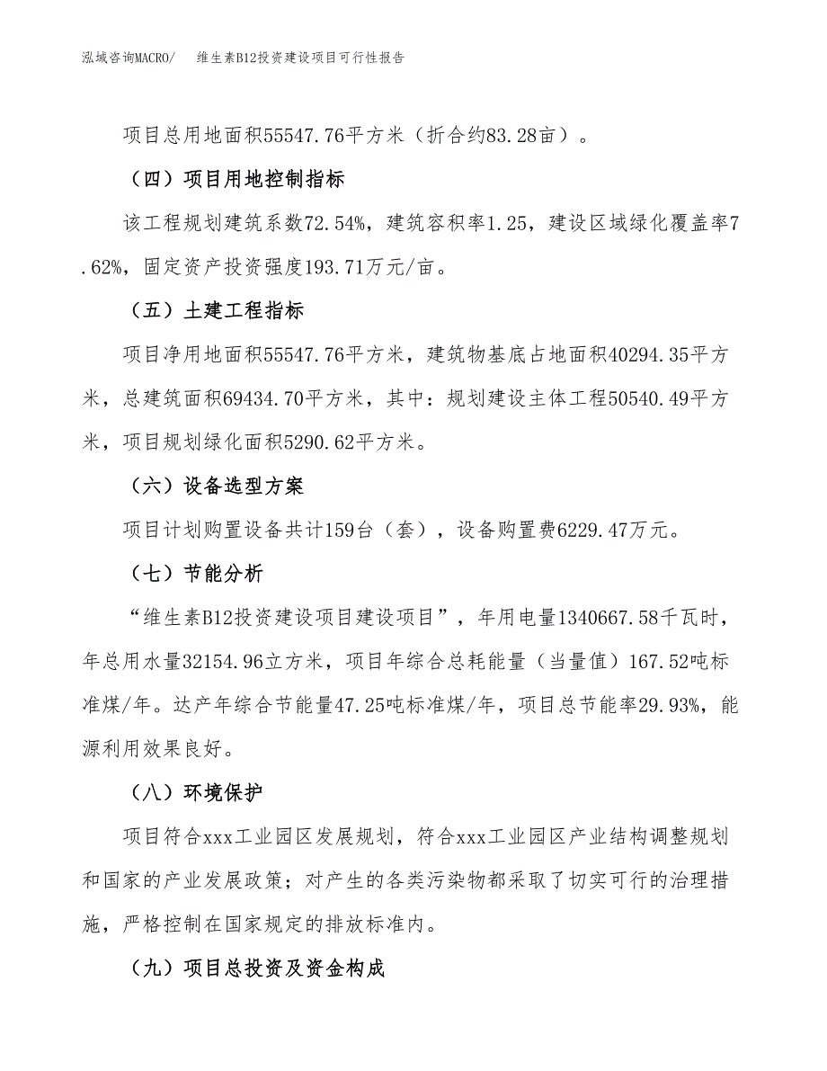 关于维生素B12投资建设项目可行性报告（立项申请）.docx_第3页