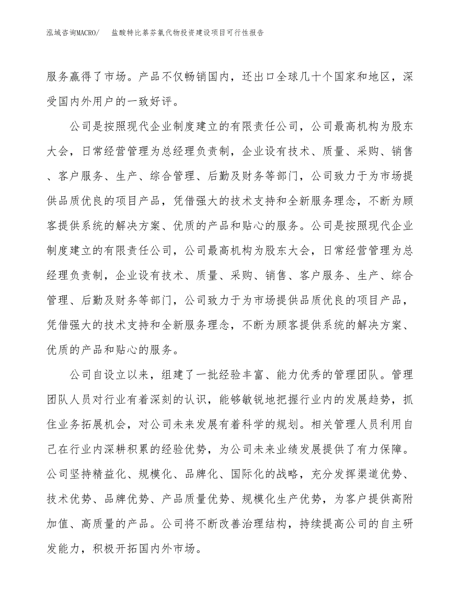 关于盐酸特比萘芬氯代物投资建设项目可行性报告（立项申请）.docx_第2页