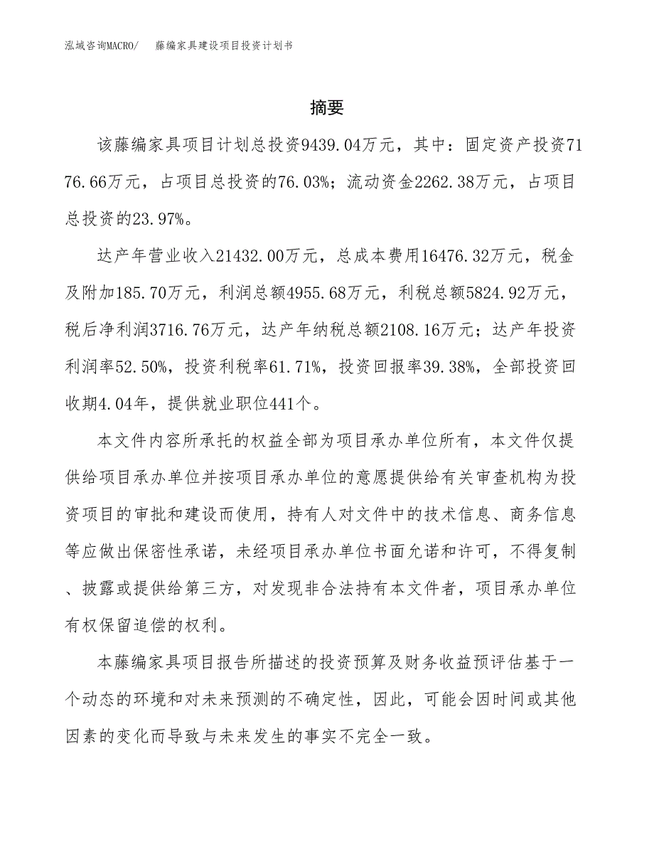藤编家具建设项目投资计划书(汇报材料).docx_第2页