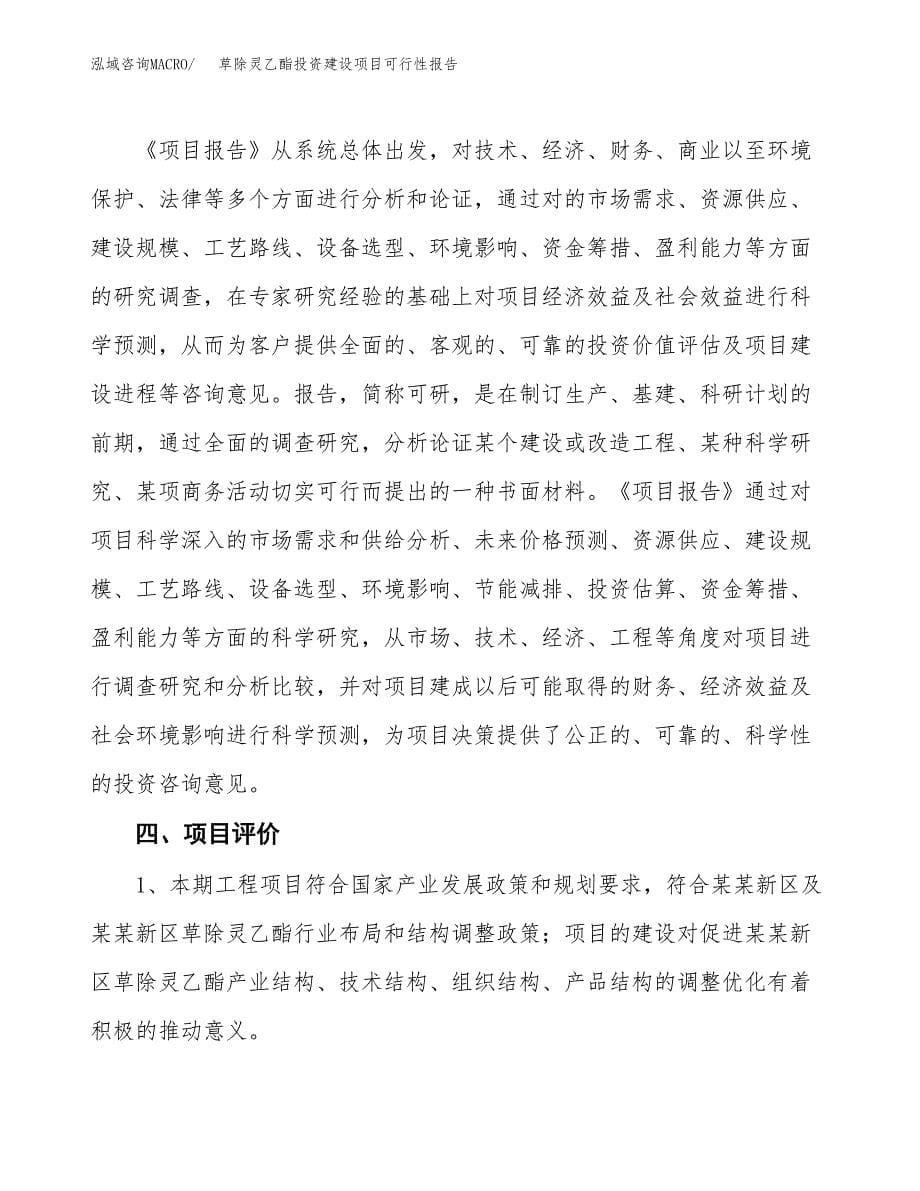 关于草除灵乙酯投资建设项目可行性报告（立项申请）.docx_第5页