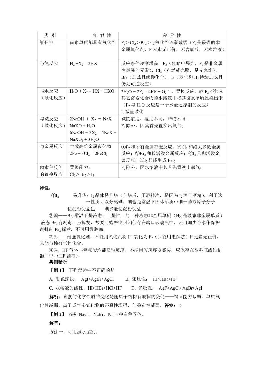 陕西省西安市长安区第五中学人教高一化学必修一学案：4.2富集在海水中的元素__氯2 .doc_第2页