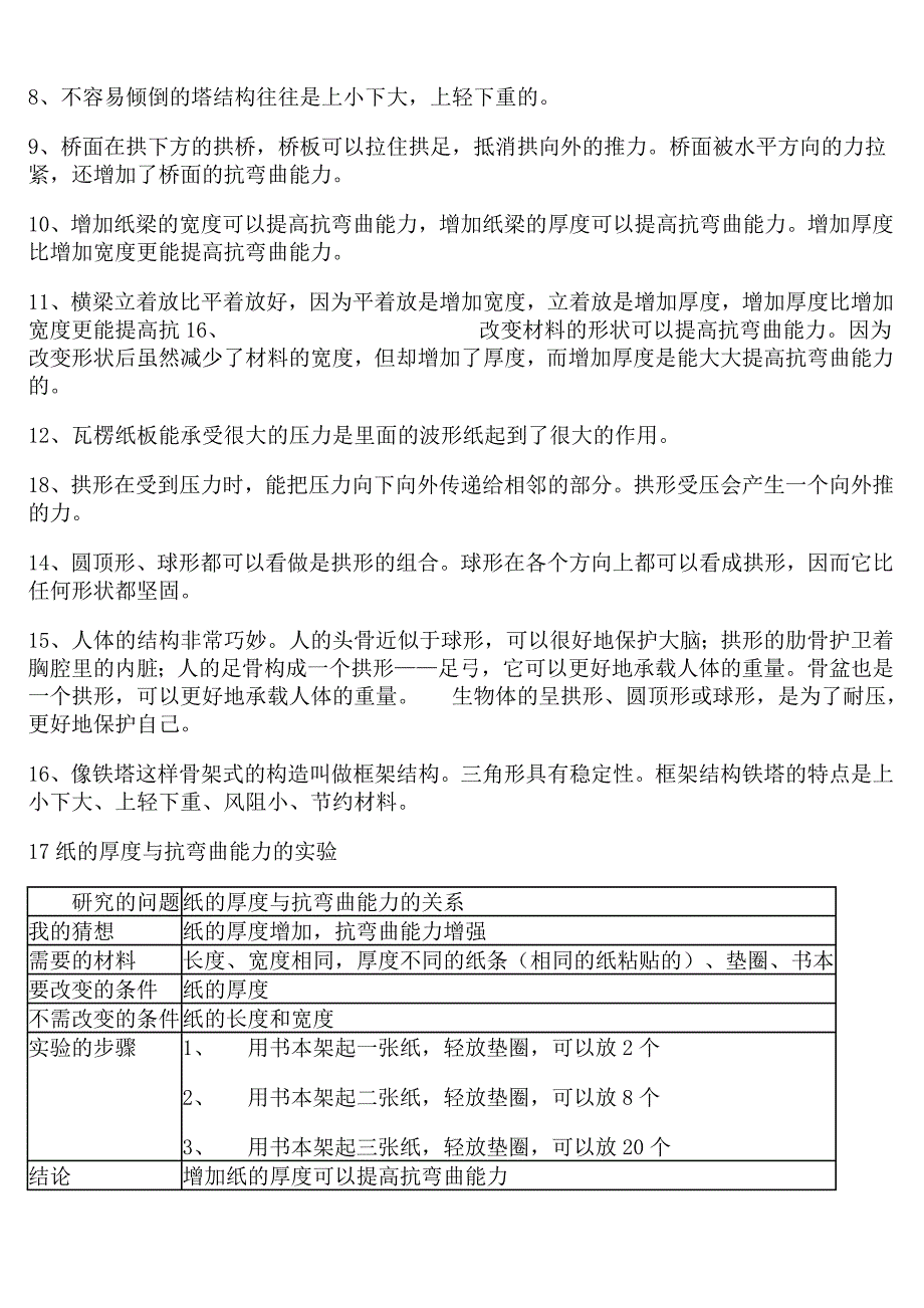 六年级科学上学期复习资料及试题_第4页