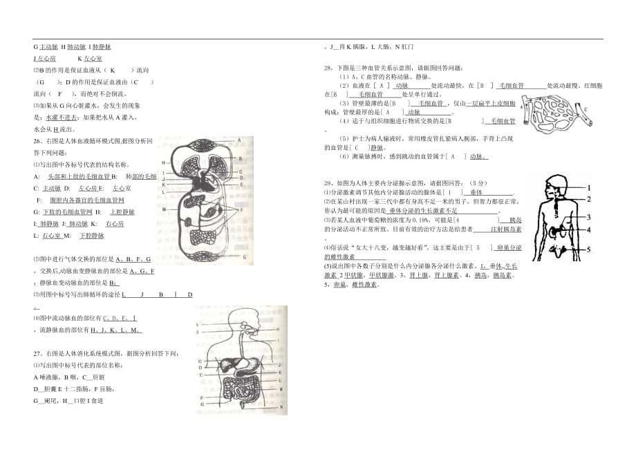 七年级生物下册识图简答专题_第4页