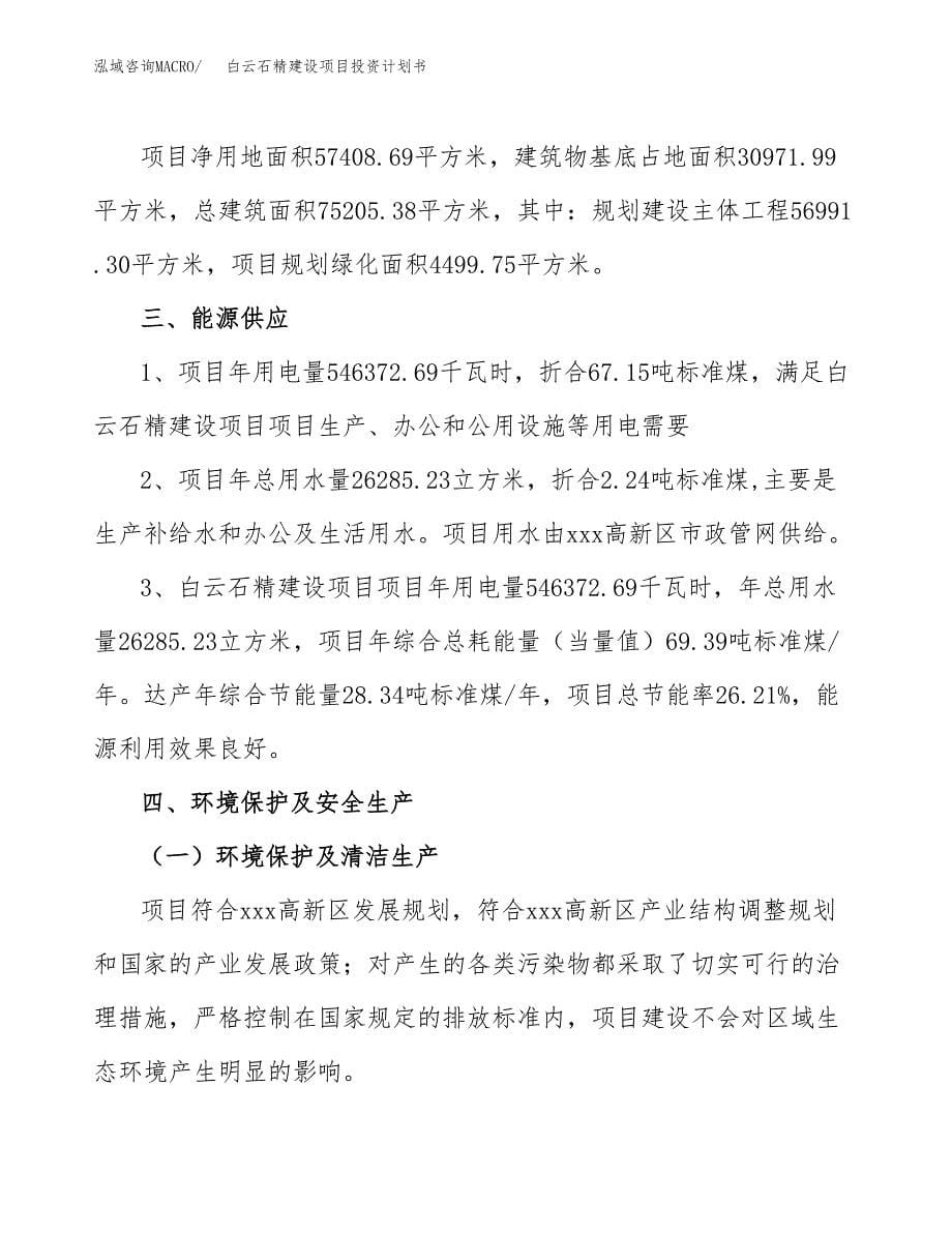 白云石精建设项目投资计划书(汇报材料).docx_第5页