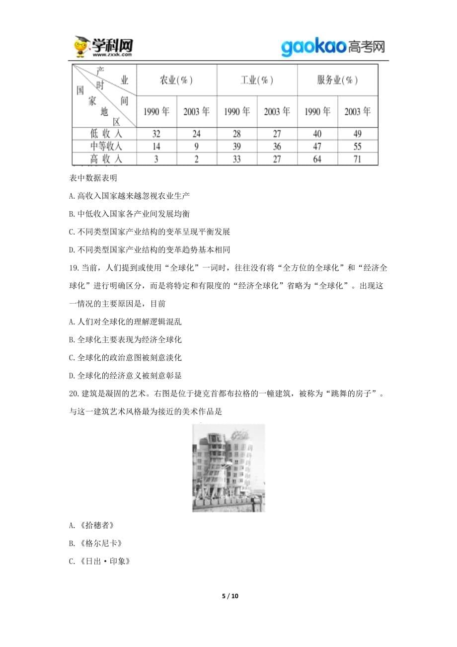 历年高考真题——江苏历史高考试题_第5页