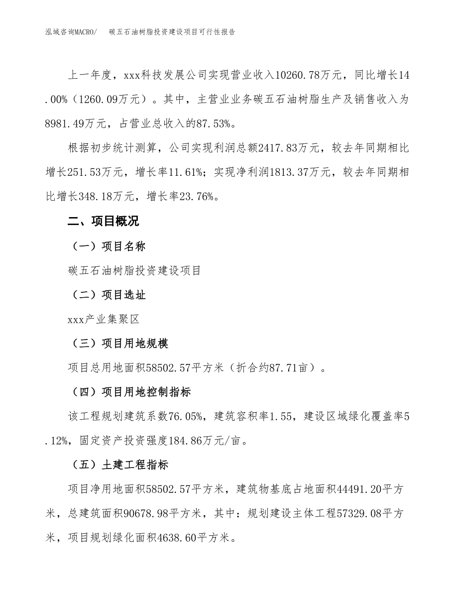 关于碳五石油树脂投资建设项目可行性报告（立项申请）.docx_第3页