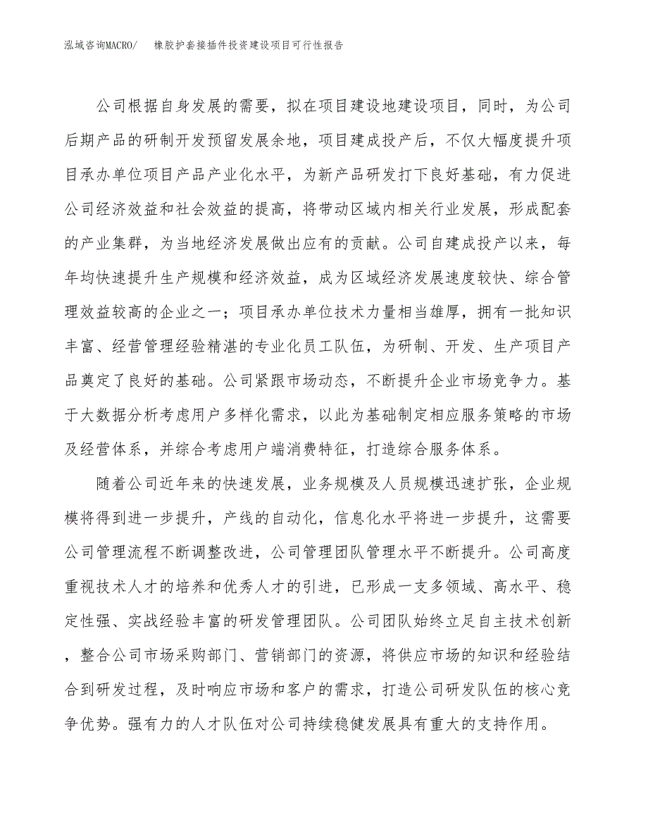 关于橡胶护套接插件投资建设项目可行性报告（立项申请）.docx_第2页