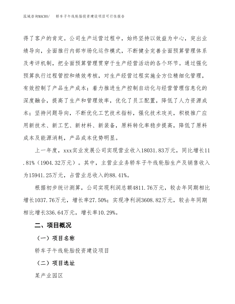 关于轿车子午线轮胎投资建设项目可行性报告（立项申请）.docx_第2页