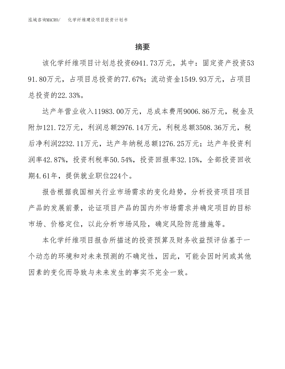 化学纤维建设项目投资计划书(汇报材料).docx_第2页