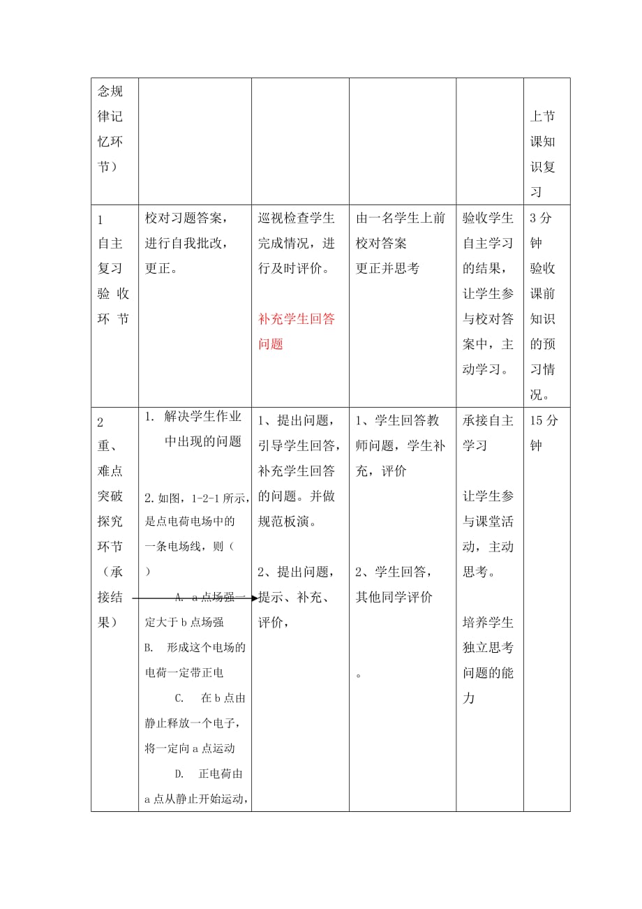 辽宁省大连渤海高级中学高中物理选修31教案：1.3电场强习题课 .doc_第2页