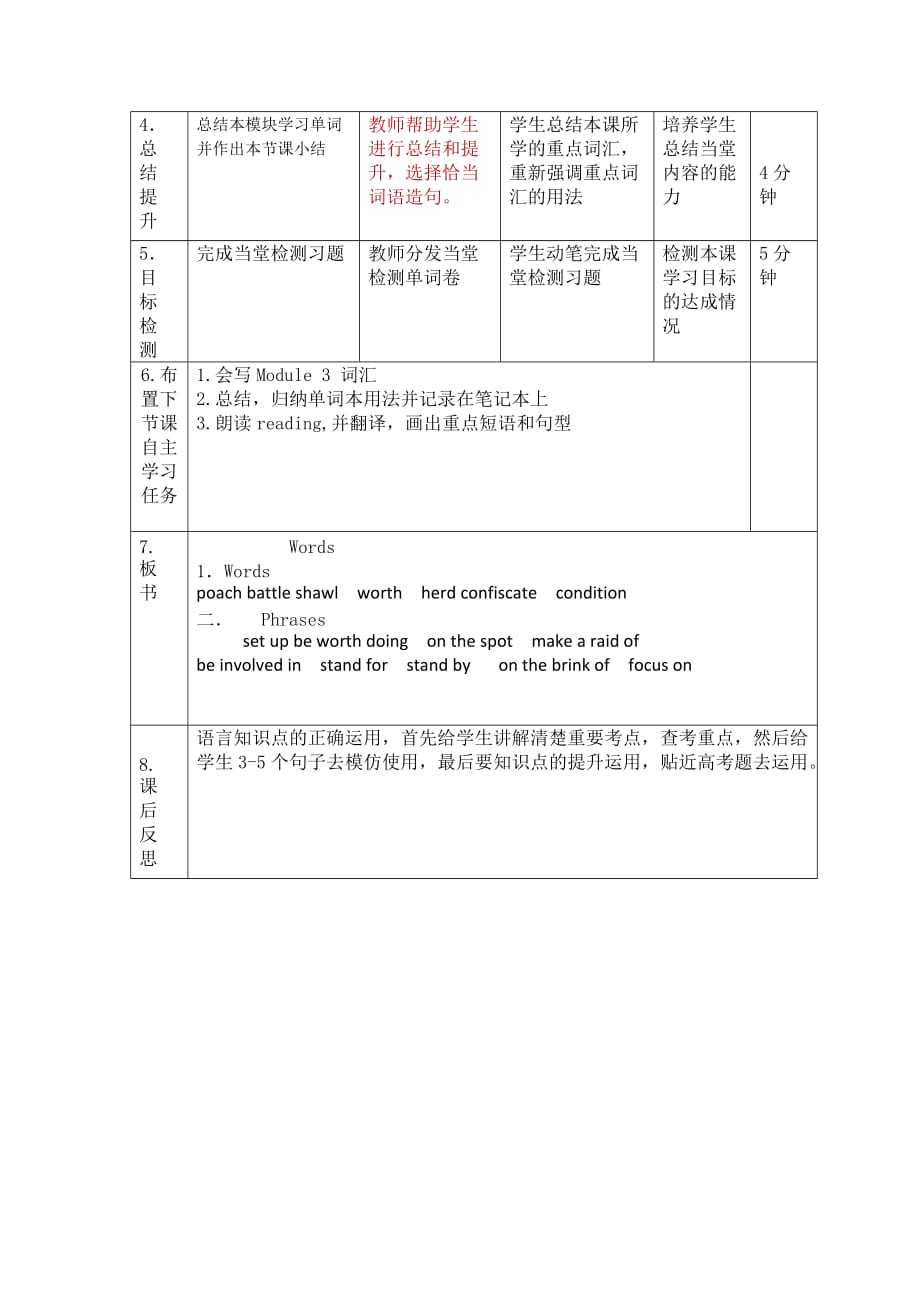 辽宁省大连渤海高级中学外研高二英语必修五教案：Module6 Animals in Danger第二课时 .doc_第2页