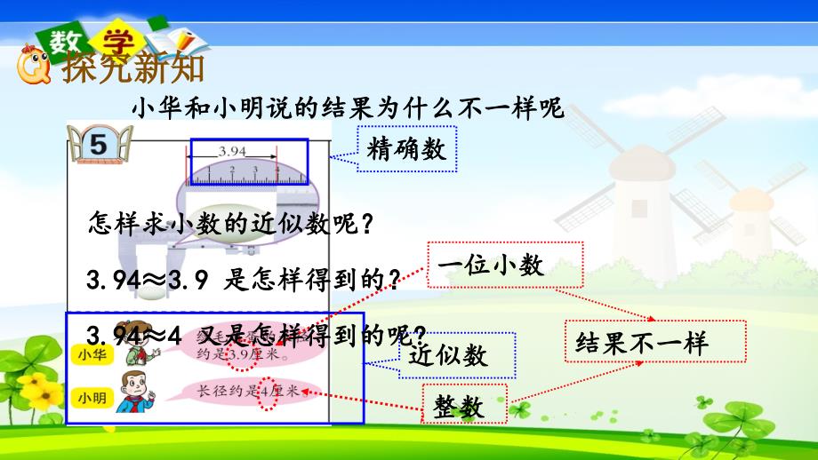 青岛版小学数学（六年制）四年级下册《5.7 求小数的近似数》PPT课件_第3页