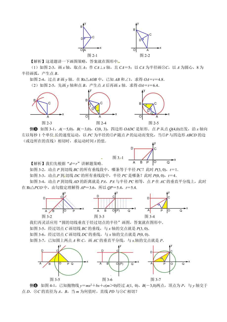 2016上海市中考数学压轴题解题策略：相切的存在性问题_第2页