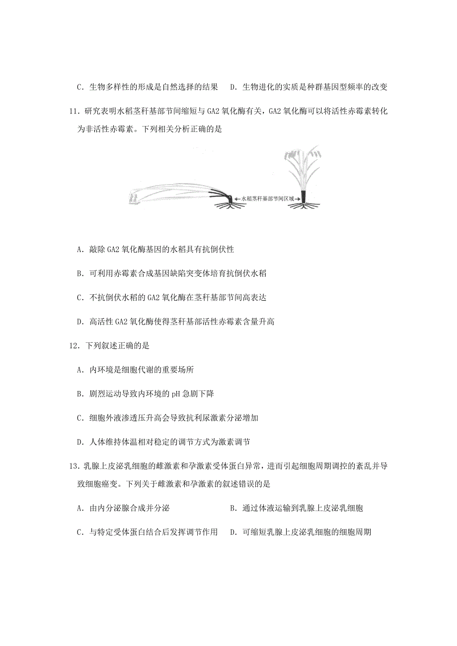 北京市昌平区2019届高三上学期期末质量检测生物试题Word版含答案_第4页