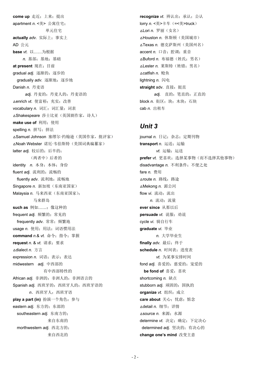 人教版高中英语单词表(必修1选修8)_第2页