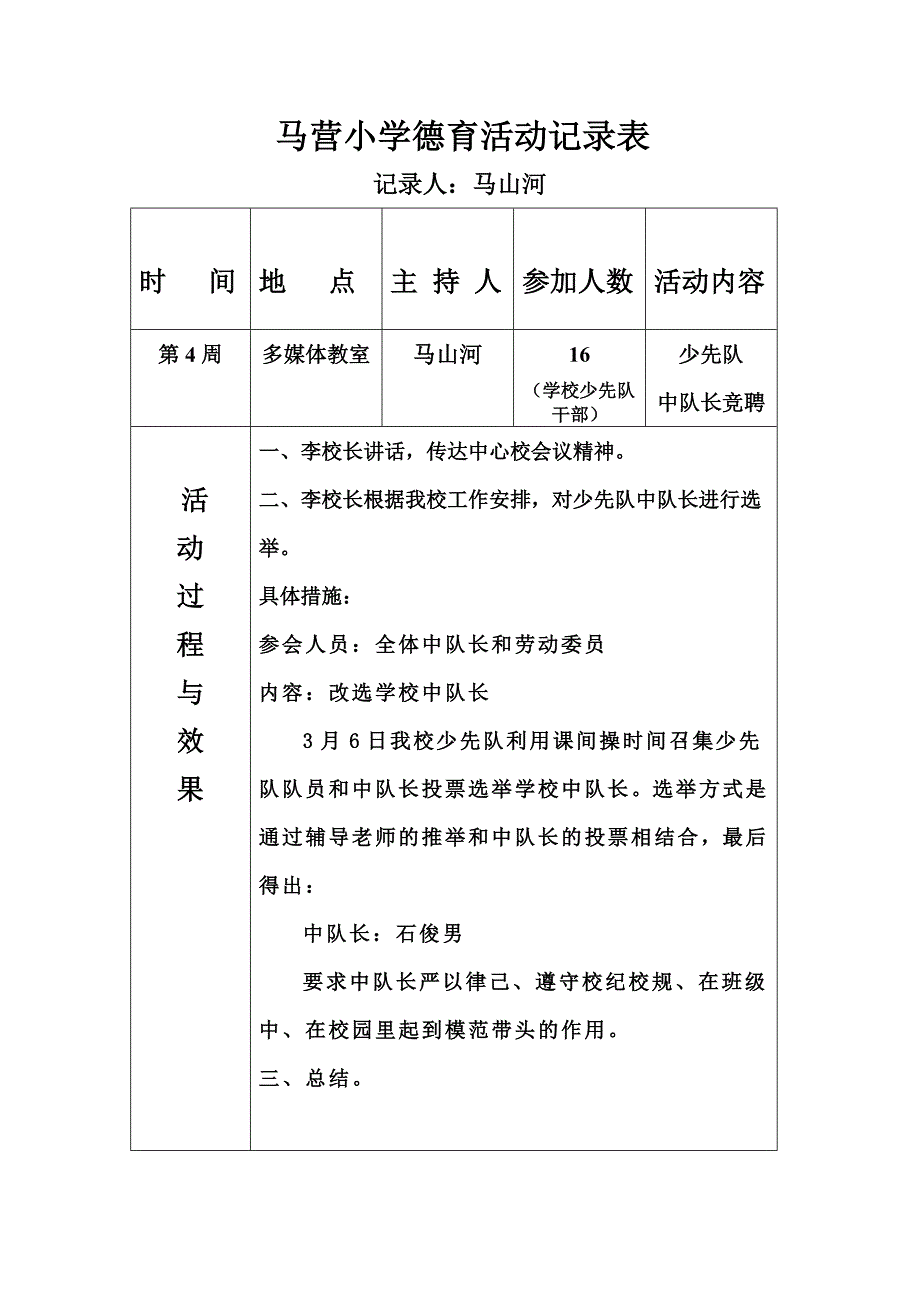 maying小学德育活动记录表_第4页