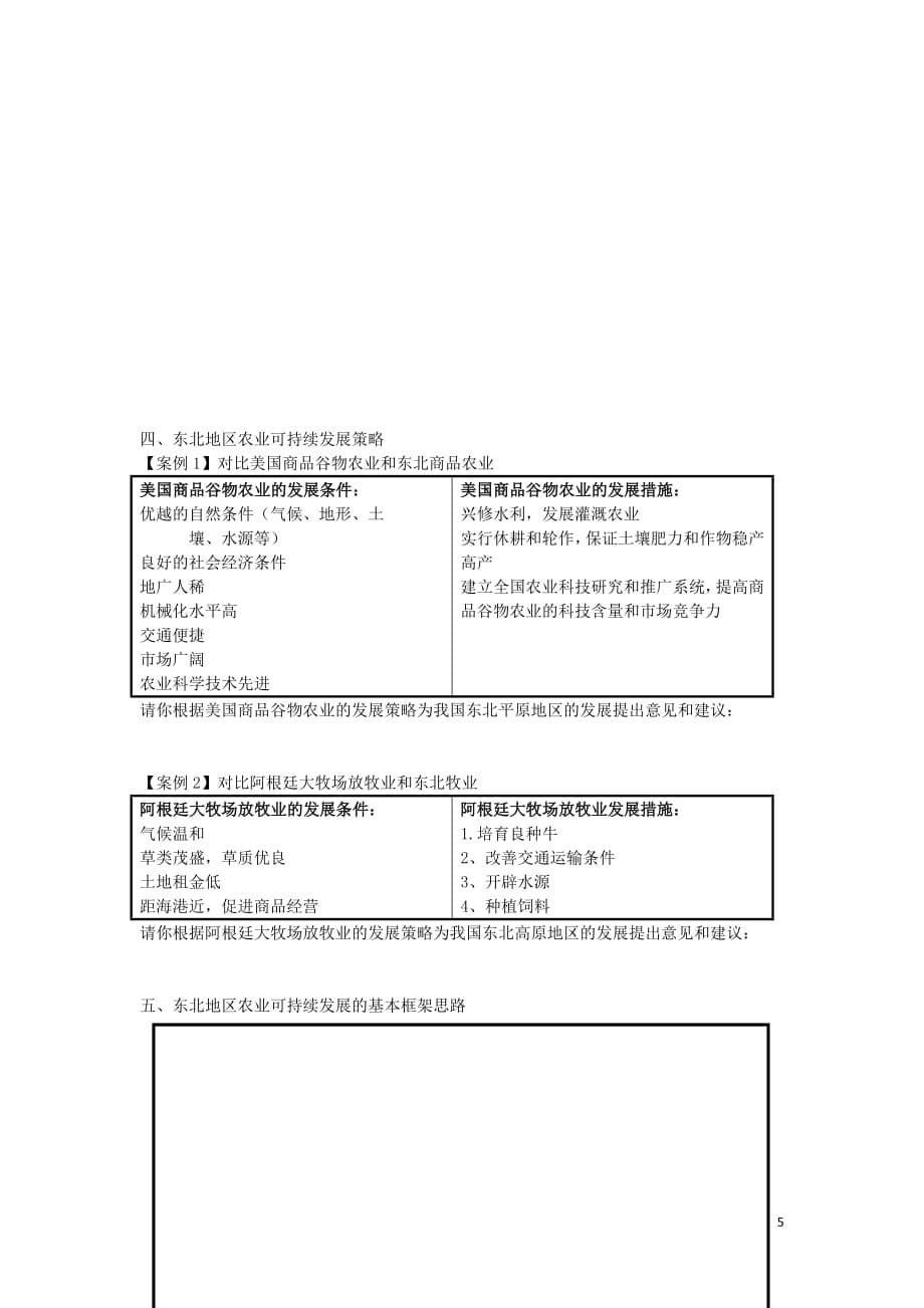 2018_2019学年高中地理第四章区域经济发展4.1区域农业发展导学案新人教版必修3_4674_第5页