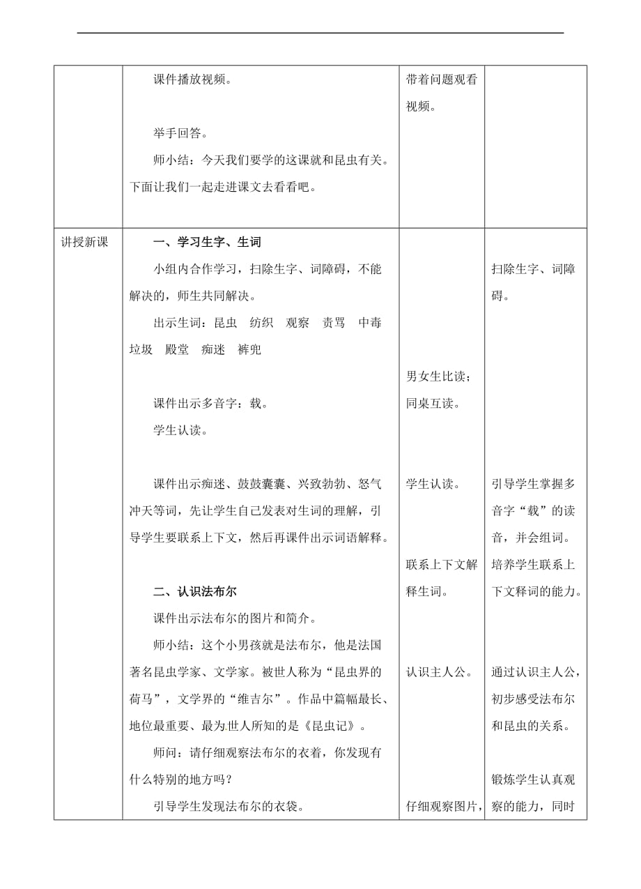 五年级上册语文教案第5课装满昆虫的衣袋苏教版_第2页