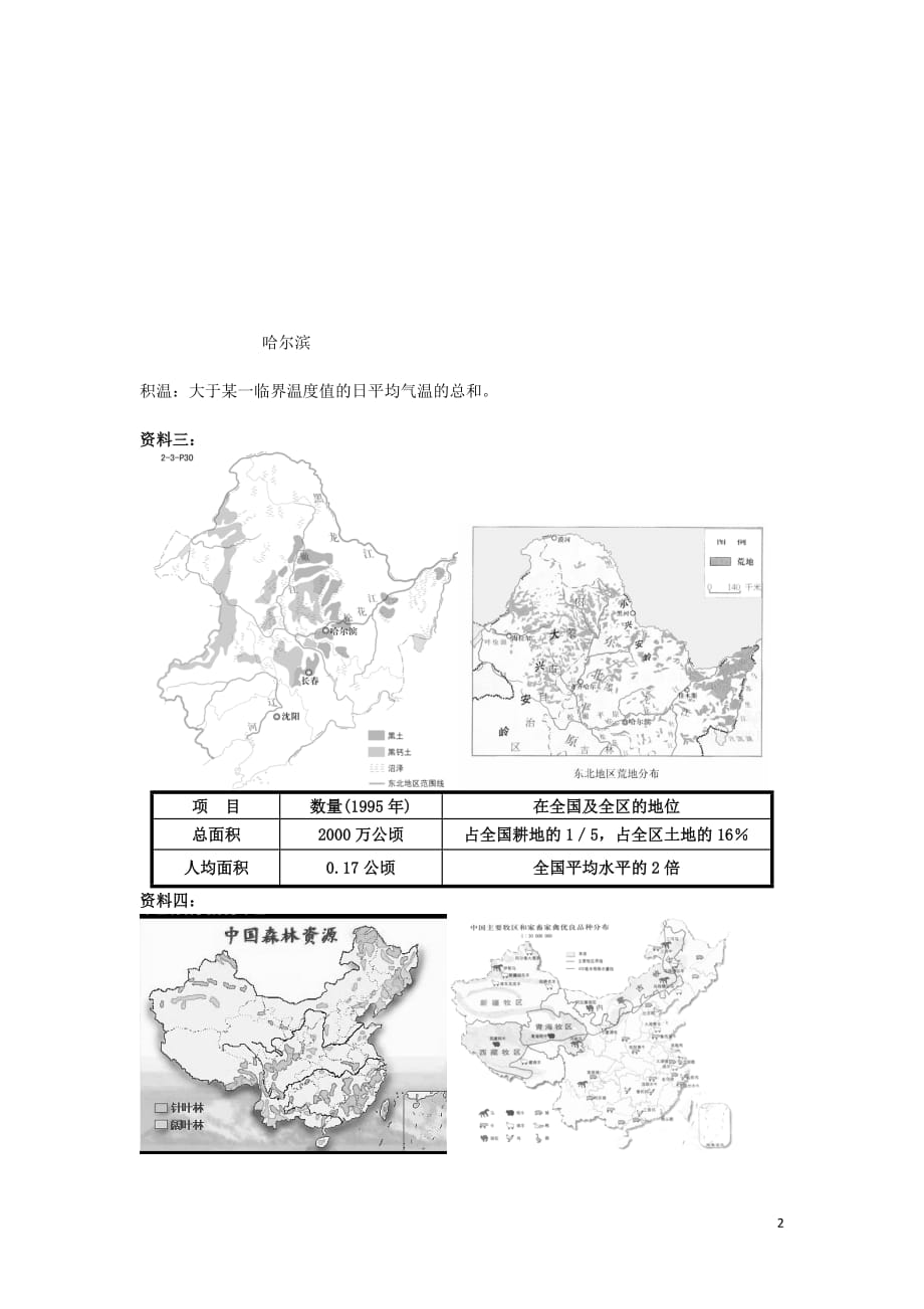 2018_2019学年高中地理第四章区域经济发展4.1区域农业发展导学案新人教版必修3_第2页