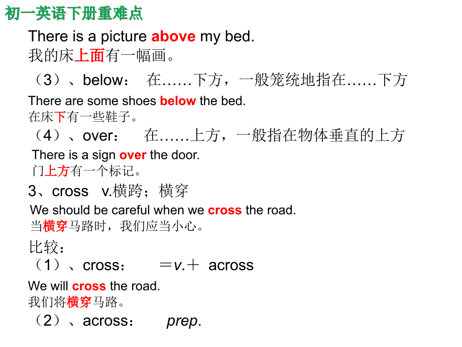 冀教版初一英语下册Unit 1重难点课件（二）_第2页