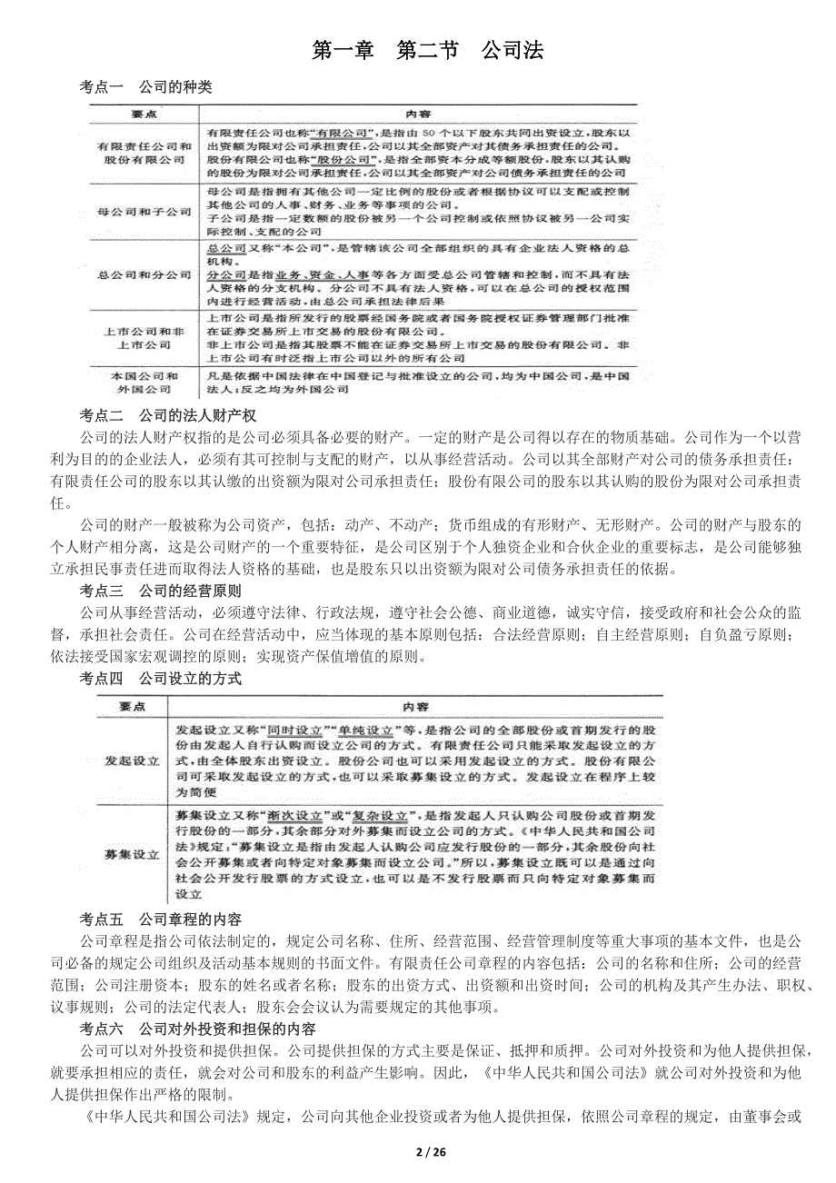 2017年证券从业资格考试-基本法律法规考点总结--修正打印版_第2页