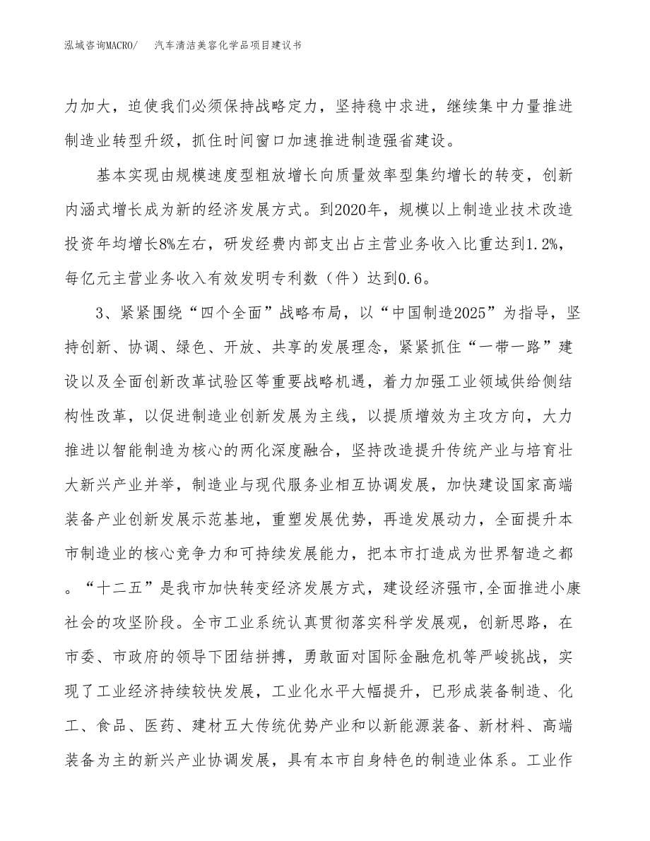 汽车清洁美容化学品项目建议书(项目汇报及实施方案范文).docx_第5页