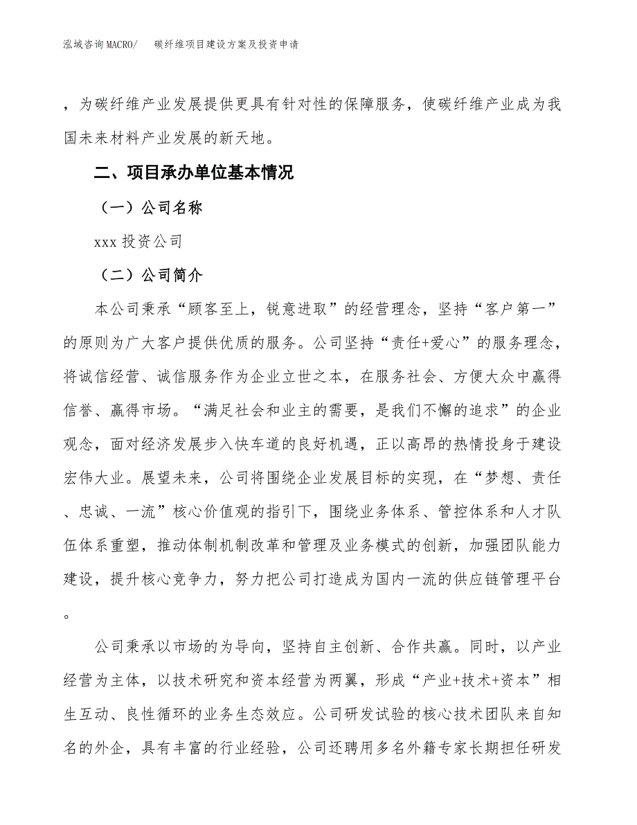 碳纤维项目建设方案及投资申请_第3页