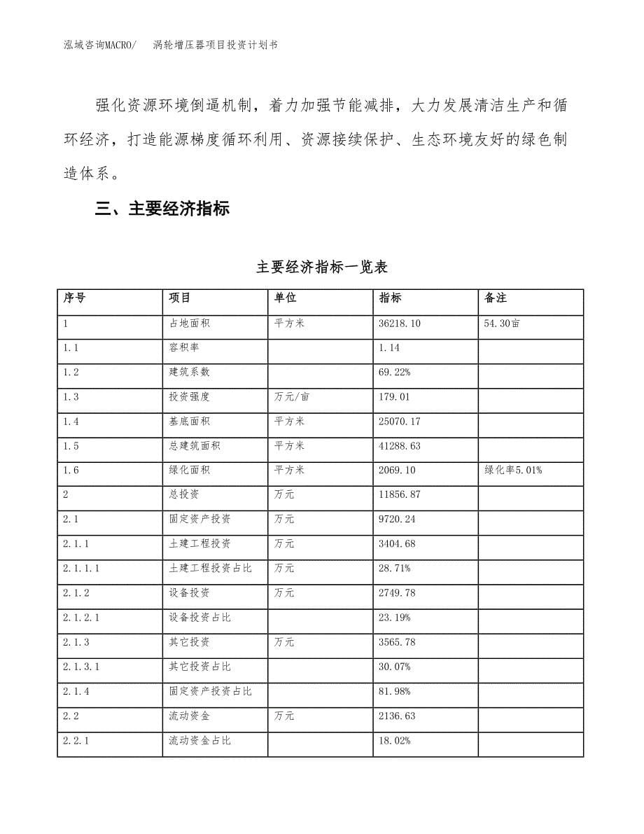 涡轮增压器项目投资计划书(建设方案及投资估算分析).docx_第5页