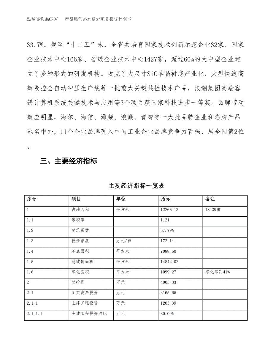 新型燃气热水锅炉项目投资计划书(建设方案及投资估算分析).docx_第5页